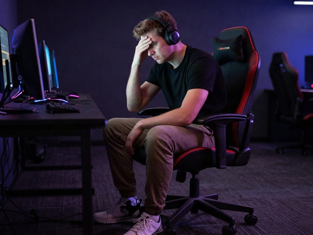 Gaming Stuhl auf Teppich