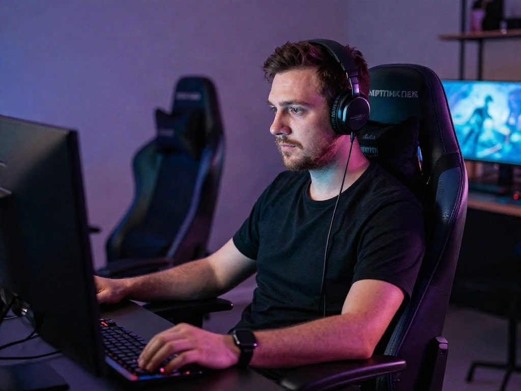 Gaming Stuhl Stoff oder Kunstleder