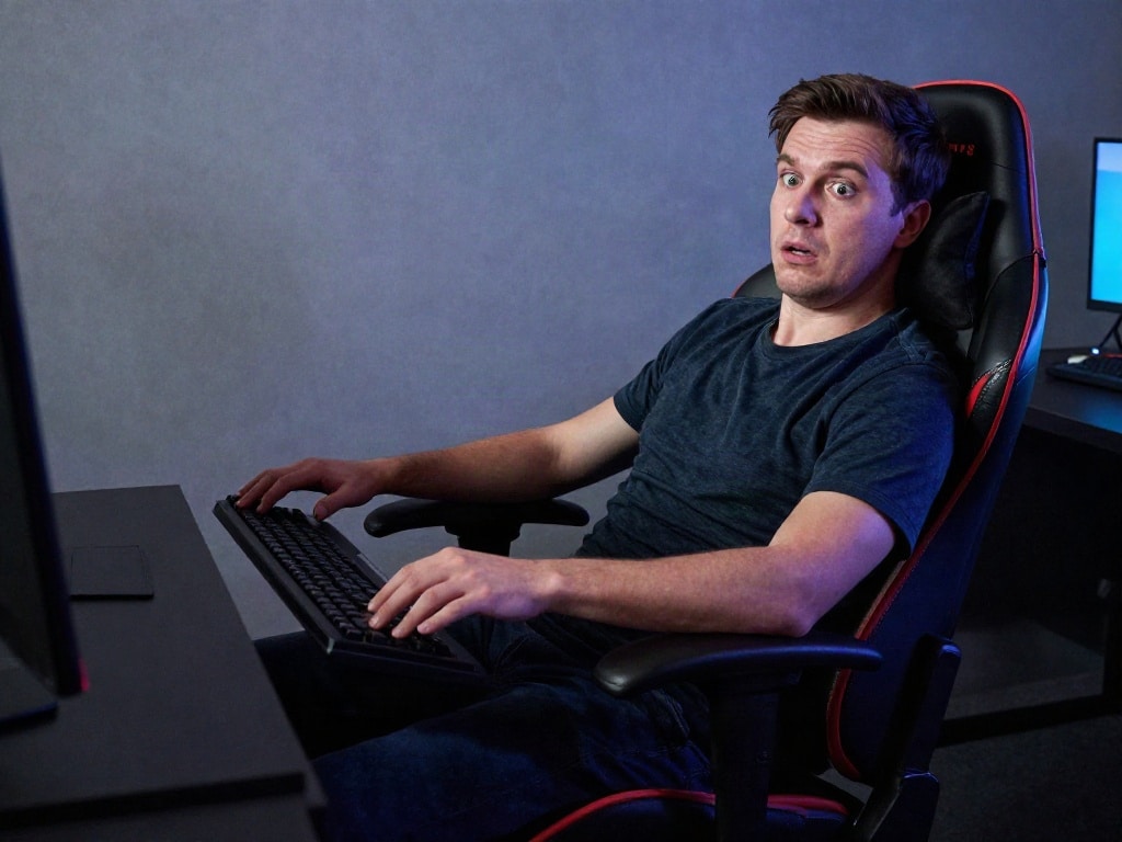 Gaming Stuhl kippt um