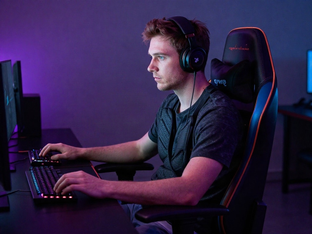 Gaming Stuhl mit Lordosenstütze