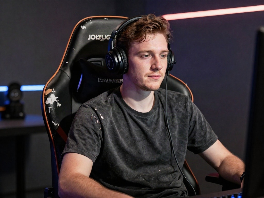 Gaming Stuhl Kunstleder blättert ab